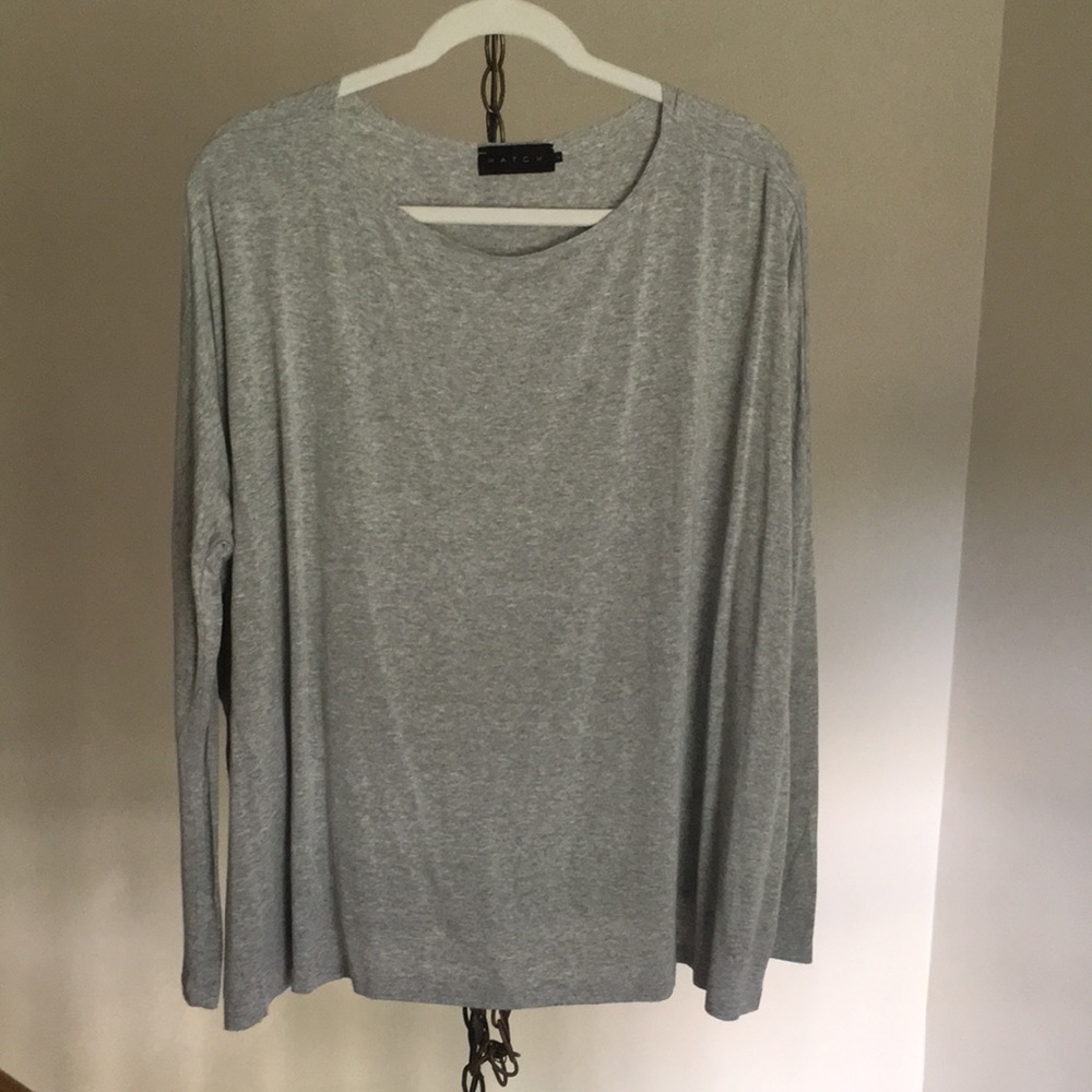 Hatch Maternity long-sleeve tee, grey, size 1